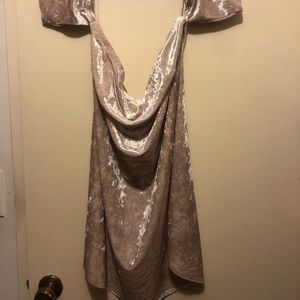 Velvet off the shoulder dress